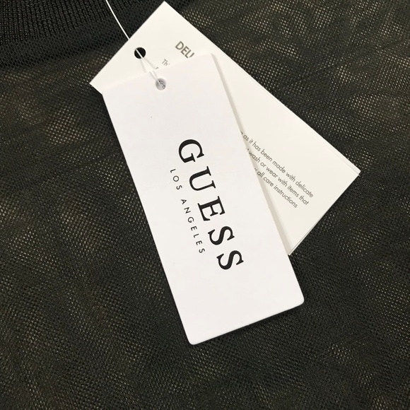 Guess Mesh T-Shirt Dress | Black | XL - Picture 4 of 5